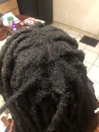 dreadlocks on a black man's head